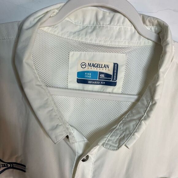 5 for $25🔥Magellan White Short Sleeve Button Front Shirt 4XL - Picture 5 of 7
